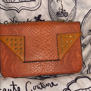 New Orange with gold evening purse 👜.